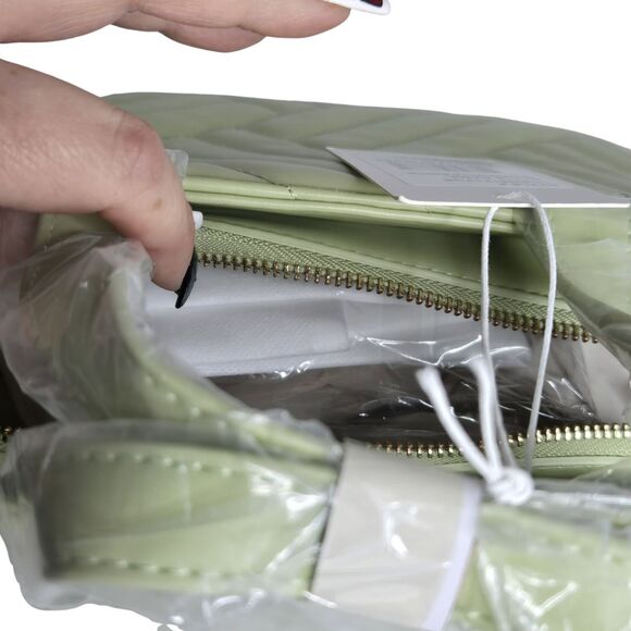 Cavalli Class Rosangella Quilted Crossbody Satchel in Leaf Green NWT - Picture 3 of 3